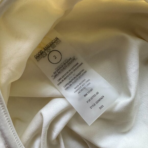 GOOD AMERICAN {NWT} Leilani Ivory One Piece Swimsuit | sizes 0 (XS) and 2 (M) - Picture 10 of 11